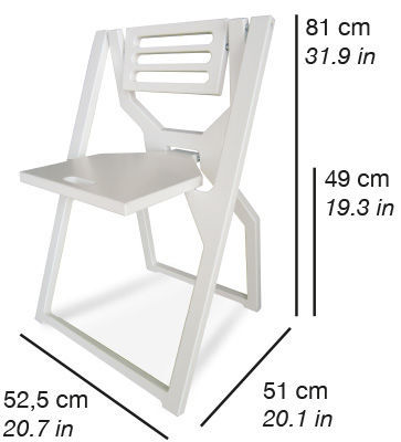 Sedia standard per yacht JOLLY white Valdenassi pieghevole Sedia standard per yacht JOLLY white Valdenassi pieghevole