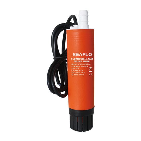 SEAFLO Pompa Diesel 12V 4.7 GPM | Sommergibile Per Travaso Olio E Acqua | Completa Di Cavi E Clip