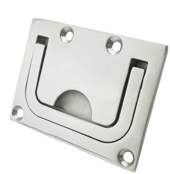 Maniglia Ad Anello A Scomparsa In Acciaio Inox 316 Per Barca, 7,6 X 5,7 Cm, Con Viti A Filo, Confezione Da 2 Pezzi