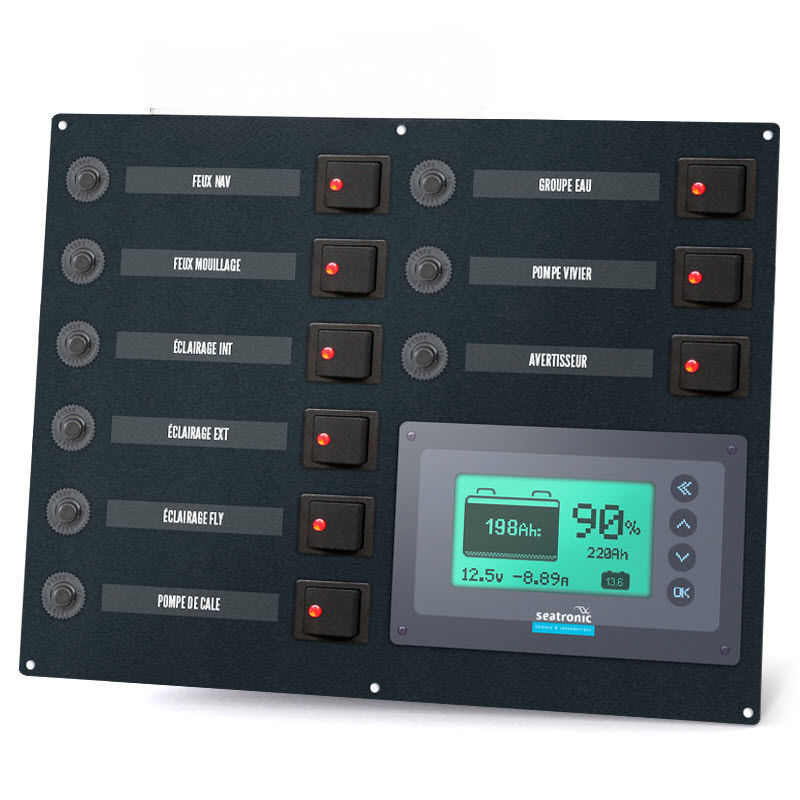 Quadro Elettrico 6 Marce Per Barche | Acciaio Inox DC 12V 6A Con LED Blu - Foto 10