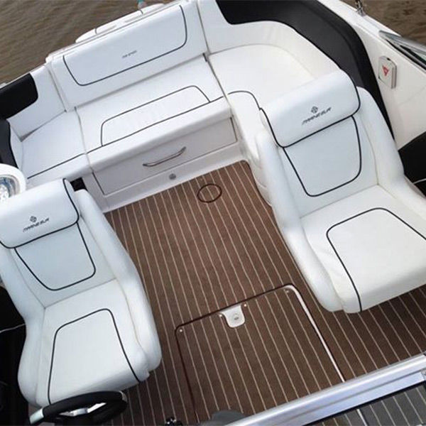 Rivestimento Per Pavimento Barca Autoadesivo In Schiuma EVA | Effetto Teak Marrone Con Cuciture Nere | Antiscivolo 240x60 Cm | Per Yacht, Ponti, Camper