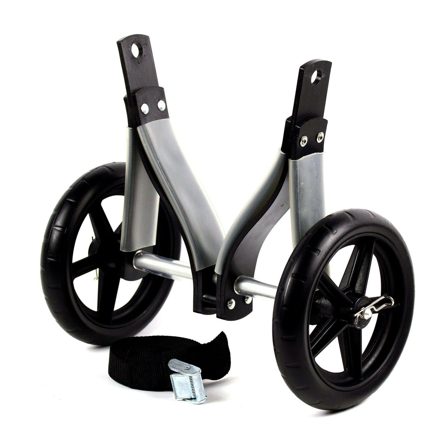 Carrello Pieghevole Per Kayak E Canoa In Alluminio - Ruote Piene In Schiuma, Portata 80 Kg, Leggero 1,3 Kg, Con Cinghia, Per Trasporto Imbarcazioni - 3
