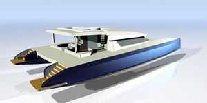 sailing-superyacht di lusso catamarano / da crociera / con poppa aperta / in alluminio