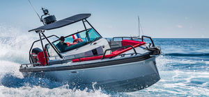 barca open fuoribordo / bimotore / con console centrale / open
