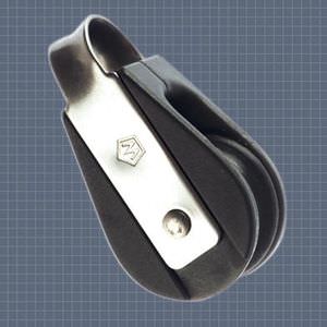 bozzello con cuscinetto a sfere / singolo / con attacco fisso / cima max. 6 mm