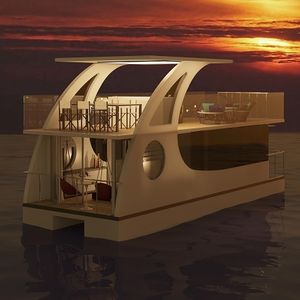 barca a motore house-boat catamarano