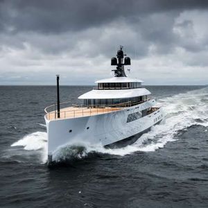 mega-yacht da crociera / con cabina di pilotaggio / con 6 cabine / a prua verticale