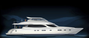 motor-yacht catamarano / da crociera / con fly chiuso / in composito