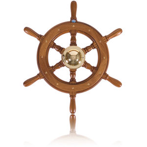 volante per barca a motore in teak 1