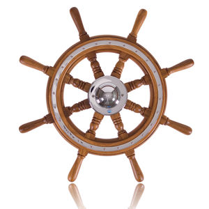 volante per barca a motore in teak