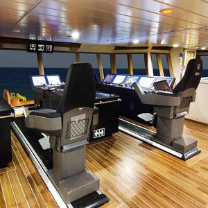 supporto per sedile pilota per nave / elettrico / su rotaie / in metallo