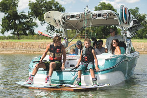 deck boat entrobordo / con dual console / da wakeboard / da sci nautico