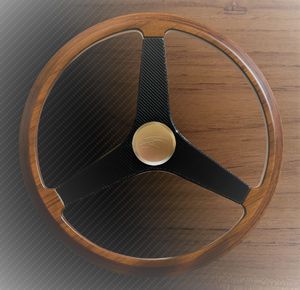 volante per barca a motore in teak