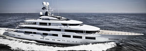 mega-yacht da crociera / raised pilothouse