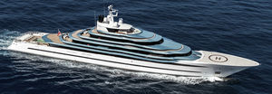 mega-yacht di lusso da crociera