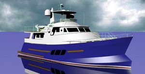 motor-yacht rapido / trawler / con fly / in alluminio
