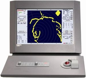 radar per nave / ARPA / con funzioni cartografiche
