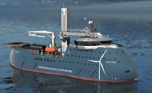 nave di supporto offshore per parco eolico