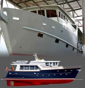 motor-yacht da crociera / trawler / con cabina di pilotaggio / in acciaio