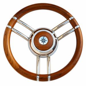 volante per barca a motore in legno 1