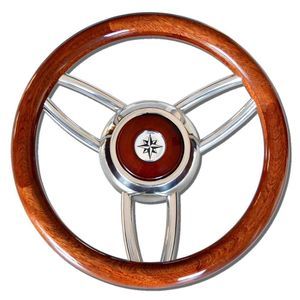 volante per barca a motore in legno 1