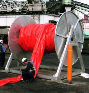 avvolgitore per barriera antinquinamento