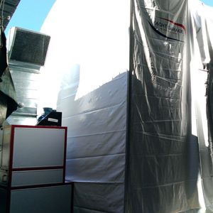 cabina di sabbiatura per cantiere navale