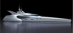 mega-yacht di lusso trimarano a motore 1