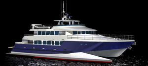 super-yacht di lusso catamarano a motore