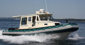 gommone fuoribordo / bimotore / RHIB / con cockpit chiuso