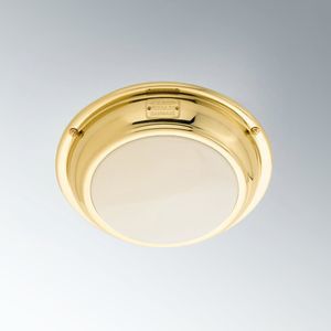 Plafonnière Style Marin En Laiton Brossé Et Verre - Lampe Murale Navale