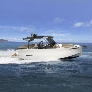 barca open fuoribordo / bimotore / con console centrale / open