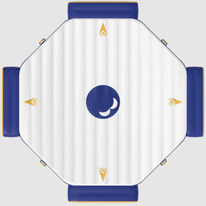 gioco acquatico con piattaforma