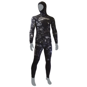 muta neoprene per pesca subacquea / con cappuccio / due pezzi / 5 mm