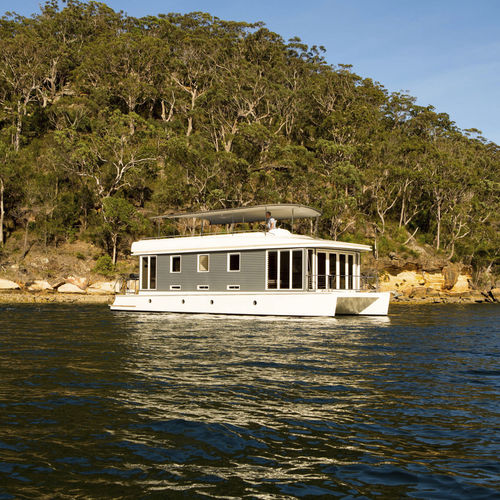 Barca a motore house-boat catamarano - eco weekender - Mothership Marine - entrobordo / elettrica