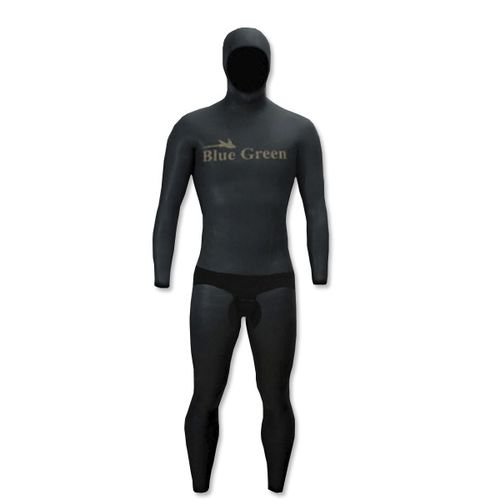 Muta neoprene per pesca subacquea - Smooth - BlueGreen - con cappuccio / due pezzi / 3.5 mm