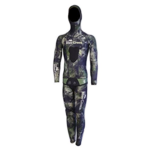 Muta neoprene per pesca subacquea - Green Hunter - BlueGreen - integrale / 3 mm / 5 mm
