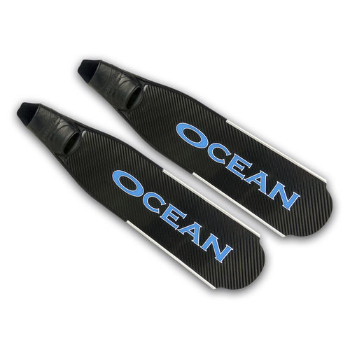 Pinne per pesca subacquea - Ocean - BlueGreen - in carbonio / a scarpetta