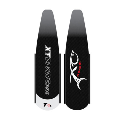 Pinne per pesca subacquea - T4 LONG - Xt Diving Pro - in carbonio / a scarpetta / nera