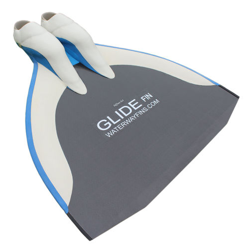 Monopinna per apnea - Glide-fin - WinnerFins LP - in carbonio / a scarpetta / bianca