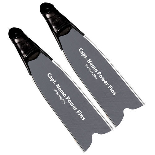 Pinne per pesca subacquea - Captain Nemo - WinnerFins LP - in carbonio / a scarpetta / grigia