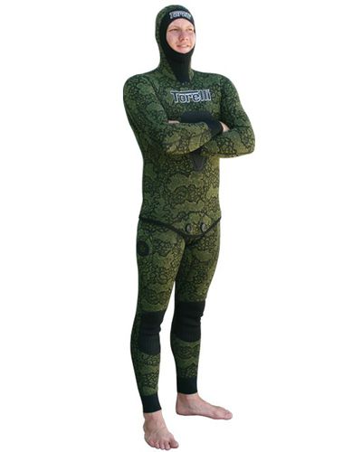 Muta neoprene per pesca subacquea - GONDWANA  - TORELLI SPEARFISHING (AUSTRALIA) - con cappuccio / due pezzi / 5.5 mm