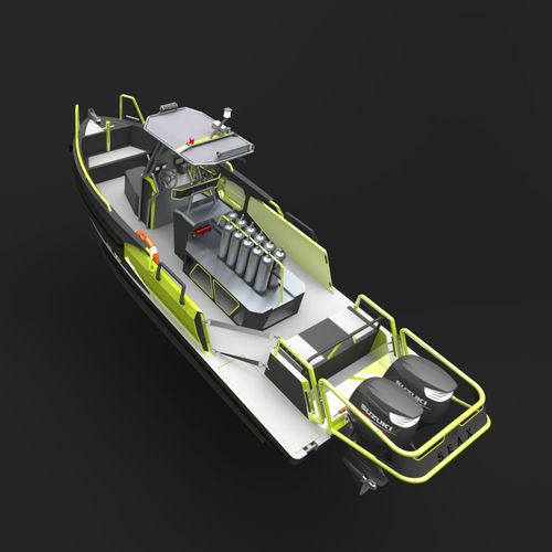 Barca open fuoribordo - 750 series - SEAX BOATS - bimotore / con console centrale / da immersione