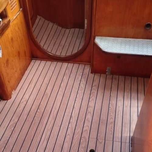 Rivestimento per pavimento in teak sintetico - Carpet - Deckfab - per yacht / per barca / per barca a vela