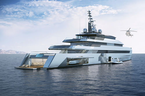 Mega-yacht da crociera - VITRUVIUS - TURQUOISE YACHTS - raised pilothouse / con 7 cabine / in acciaio
