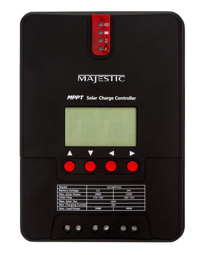 Controller di carica per pannello solare - SCCMPPT20 - Majestic - per batteria / per barca / display digitale