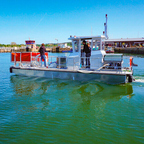 Barca professionale barca da lavoro - Waste Cleaner 92 - Efinor Sea Cleaner - chiatta da lavoro / barca per il recupero di idrocarburi / chiatta di recupero rifiuti