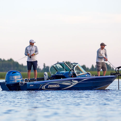 Bass boat fuoribordo - 550 EVO - BoatLab LLC - con dual console / da pesca sportiva / in alluminio