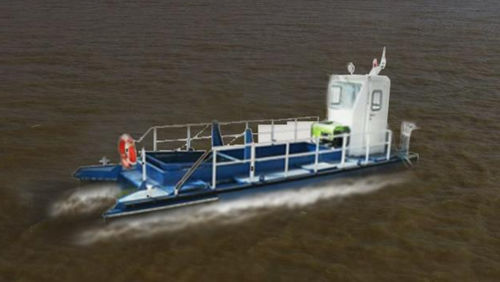 Barca professionale imbarcazione di servizio - 8m - marinnor - barca per il recupero di idrocarburi / fuoribordo / diesel