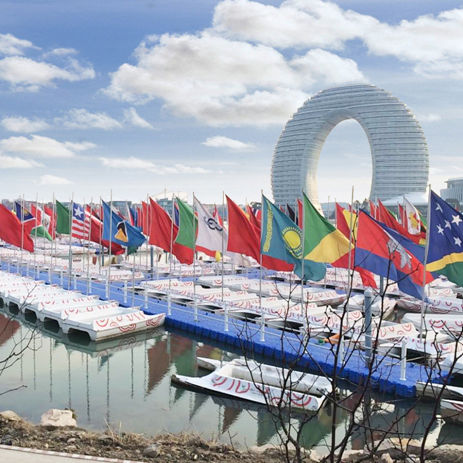 Piscina galleggiante - Shanghai Qihua Waterborne Engineering Construction Co., Ltd - modulare